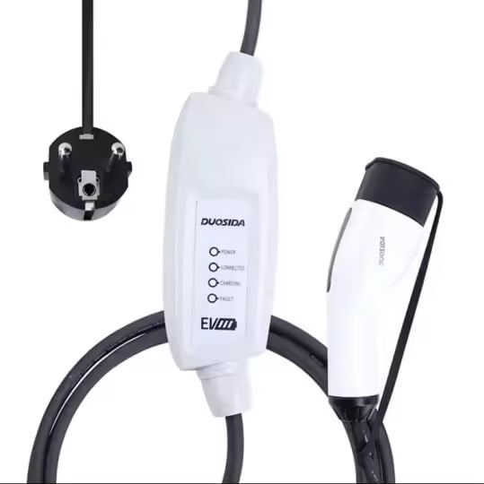 Cargador portátil para auto eléctrico - Schuko- 2.3 kW